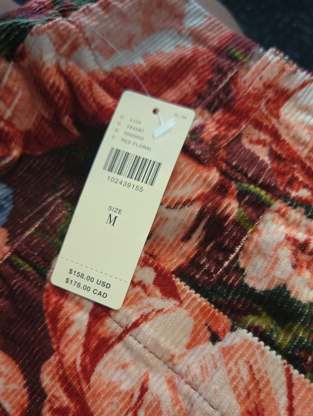 *NWT* Anthropologie Maeve Colette Corduroy Floral Skirt - Picture 8 of 8